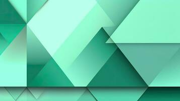 Abstract geometric background with triangles in green colors. 3d rendering. photo