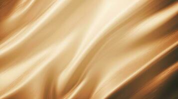 Gold satin fabric texture background. Closeup of rippled golden silk fabric. 3d render illustration photo