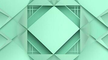 Abstract geometric background with triangles in green colors. 3d rendering. photo