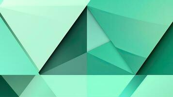 Abstract geometric background with triangles in green colors. 3d rendering. photo