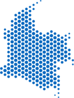 circulo forma de Colombia mapa. png