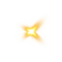 gyllene lysande lampor effekter isolerat. sol- blossa med balkar och strålkastare. glöd effekt. starburst med gnistrar. png. png