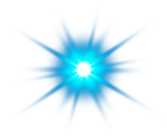 blu raggiante luci effetti isolato. solare bagliore con travi e riflettore. splendore effetto. starburst con brilla. png. png