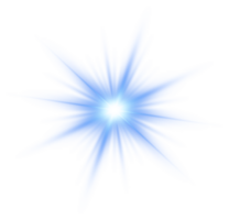 azul brillante luces efectos aislado. solar llamarada con vigas y destacar. resplandor efecto. Starburst con destellos png. png