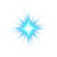 blauw gloeiend lichten Effecten geïsoleerd. zonne- gloed met balken en schijnwerper. gloed effect. starburst met schittert. png. png