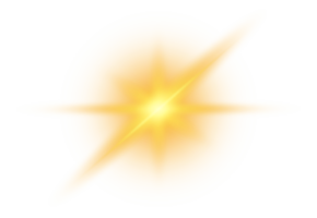 gyllene lysande lampor effekter isolerat. sol- blossa med balkar och strålkastare. glöd effekt. starburst med gnistrar. png. png