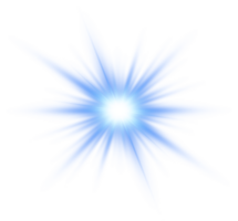 azul brillante luces efectos aislado. solar llamarada con vigas y destacar. resplandor efecto. Starburst con destellos png. png