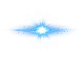 blauw gloeiend lichten Effecten geïsoleerd. zonne- gloed met balken en schijnwerper. gloed effect. starburst met schittert. png. png