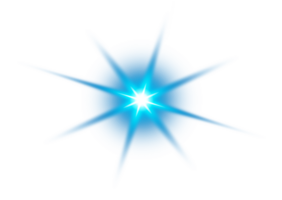 Blau glühend Beleuchtung Auswirkungen isoliert. Solar- Fackel mit Balken und Scheinwerfer. glühen Wirkung. Starburst mit funkelt. png. png