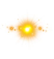 d'oro raggiante luci effetti isolato. solare bagliore con travi e riflettore. splendore effetto. starburst con brilla. png. png