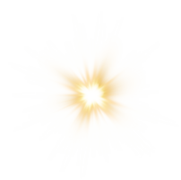 d'or embrasé lumières effets isolé. solaire éclater avec poutres et projecteur. lueur effet. starburst avec scintille. png. png