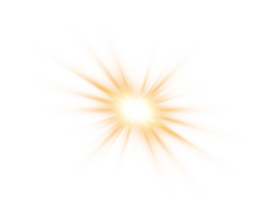 d'or embrasé lumières effets isolé. solaire éclater avec poutres et projecteur. lueur effet. starburst avec scintille. png. png