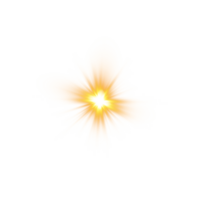 gyllene lysande lampor effekter isolerat. sol- blossa med balkar och strålkastare. glöd effekt. starburst med gnistrar. png. png