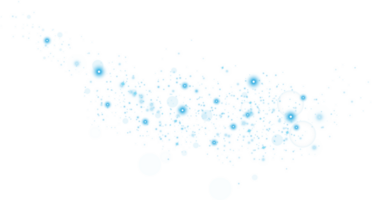 blauw schitteren Golf abstract illustratie. blauw ster stof spoor sprankelend deeltjes geïsoleerd. magie concept. PNG