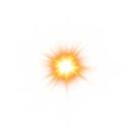 golden glühend Beleuchtung Auswirkungen isoliert. Solar- Fackel mit Balken und Scheinwerfer. glühen Wirkung. Starburst mit funkelt. png. png