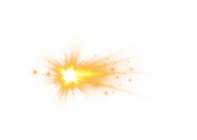 golden glühend Beleuchtung Auswirkungen isoliert. Solar- Fackel mit Balken und Scheinwerfer. glühen Wirkung. Starburst mit funkelt. png. png