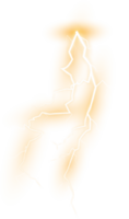 Yellow Magic lightning and bright light effects. Discharge electric current. Charge current. Natural phenomena. PNG. png