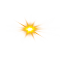 gouden gloeiend lichten Effecten geïsoleerd. zonne- gloed met balken en schijnwerper. gloed effect. starburst met schittert. png. png