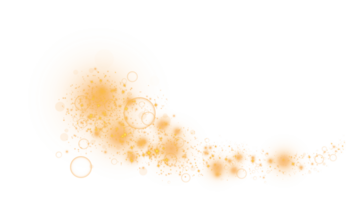 dorado Brillantina ola resumen ilustración. dorado estrella polvo sendero espumoso partículas aislado. magia concepto. png. png