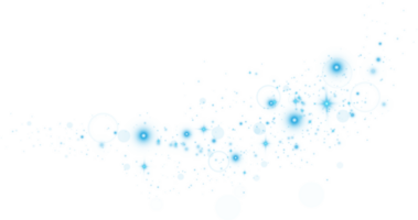 blauw schitteren Golf abstract illustratie. blauw ster stof spoor sprankelend deeltjes geïsoleerd. magie concept. png. png
