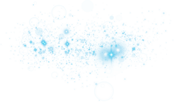 Blue glitter wave abstract illustration. Blue star dust trail sparkling particles isolated. Magic concept. PNG