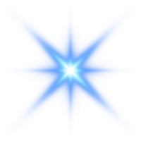 azul brillante luces efectos aislado. solar llamarada con vigas y destacar. resplandor efecto. Starburst con destellos png. png