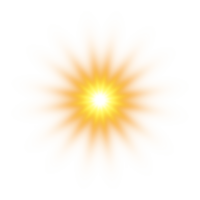 dorado brillante luces efectos aislado. solar llamarada con vigas y destacar. resplandor efecto. Starburst con destellos png. png