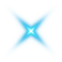 blauw gloeiend lichten Effecten geïsoleerd. zonne- gloed met balken en schijnwerper. gloed effect. starburst met schittert. png. png