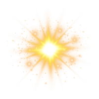 golden glühend Beleuchtung Auswirkungen isoliert. Solar- Fackel mit Balken und Scheinwerfer. glühen Wirkung. Starburst mit funkelt. png. png