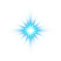 azul brilhando luzes efeitos isolado. solar flare com feixes e Holofote. brilho efeito. starburst com brilhos. png. png