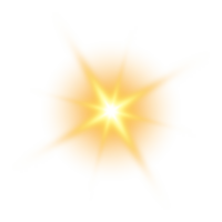 gyllene lysande lampor effekter isolerat. sol- blossa med balkar och strålkastare. glöd effekt. starburst med gnistrar. png. png