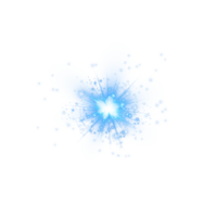 blauw gloeiend lichten Effecten geïsoleerd. zonne- gloed met balken en schijnwerper. gloed effect. starburst met schittert. png. png