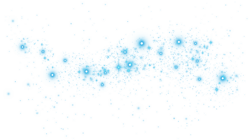 blauw schitteren Golf abstract illustratie. blauw ster stof spoor sprankelend deeltjes geïsoleerd. magie concept. PNG