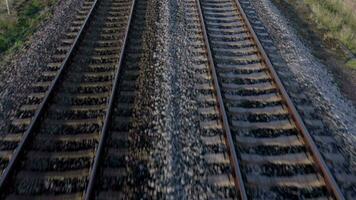 Railway Tracks in the Morning Establishing video