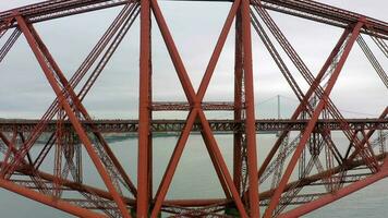 A Bridge Spanning the Forth of Firth in Edinburgh Scotland video