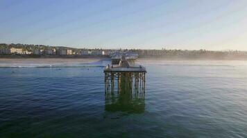 Crystal Pier at Mission Beach in San Diego in the Early Morning video