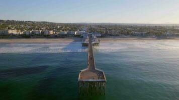 Crystal Pier at Mission Beach in San Diego in the Early Morning video