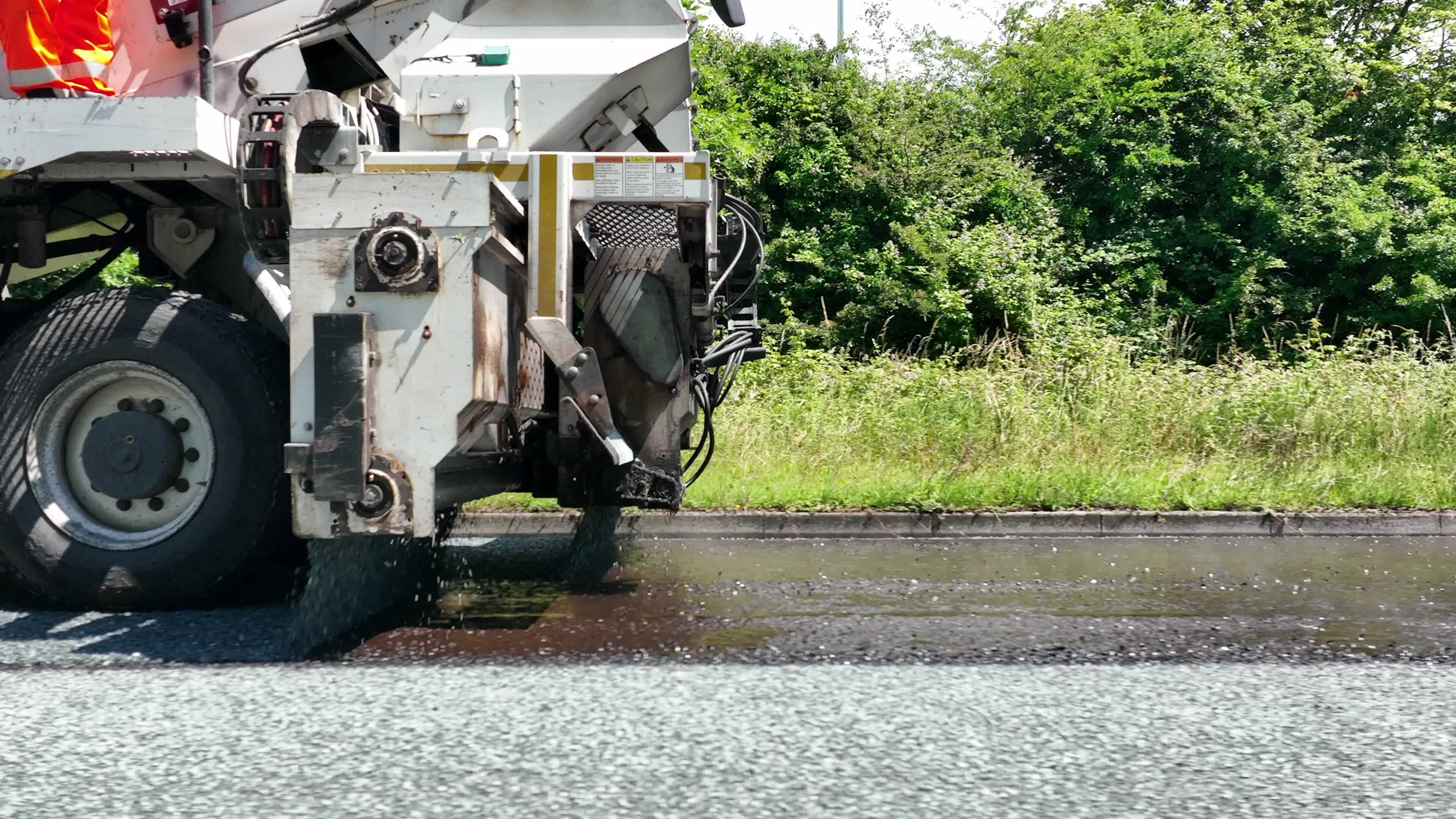 Road Resurfacing By Surface Dressing Process 23450102 Stock Video At 
