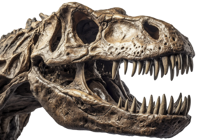 Dinosaur skull on transparent background, created with png