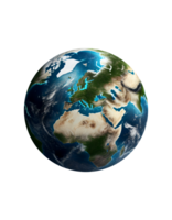 Planet Earth on transparent background, created with png