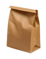 Brown paper bag on transparent background, created with png