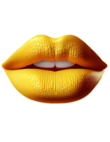 Sensual lips on transparent background, created with png