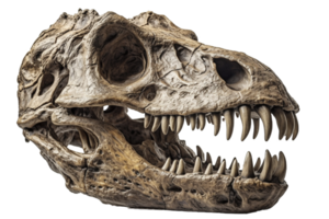 dinosaurio cráneo en transparente fondo, creado con generativo ai png