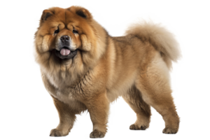 Cute chow chow dog in studio, created with png