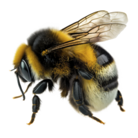 Honey bee on transparent background, created with png