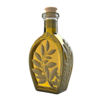 Olive oil bottle on transparent background, created with png