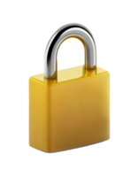 Padlock on transparent background, created with png