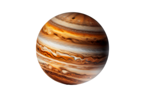 planeta Júpiter en transparente fondo, creado con generativo ai png