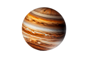 planet Jupiter på transparent bakgrund, skapas med generativ ai png