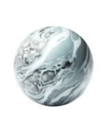 Marble stone ball isolated on transparent created with png